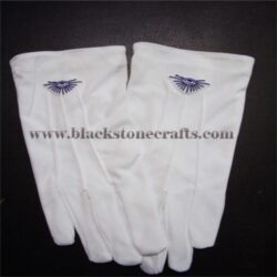 White Cotton Masonic Gloves